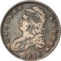1818 Capped Bust Half Dollar. O-111. Rarity-1. VF-25 (ANACS).