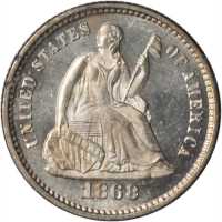 1868 Liberty Seated Half Dime. MS-64 (PCGS). CAC. OGH--First Generation.