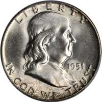 Lot of (4) Certified Gem Mint State Franklin Half Dollars.