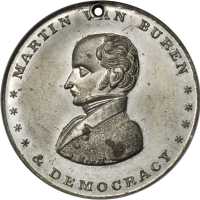 1840 Martin Van Buren. DeWitt-MVB 1840-2. White metal. 37.0 mm. MS-62 (NGC).