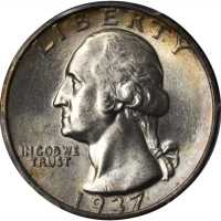 1937-S Washington Quarter. MS-64 (PCGS).