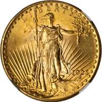 1925 Saint-Gaudens Double Eagle. MS-65 (NGC).