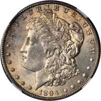 1894-O Morgan Silver Dollar. MS-63 (NGC).