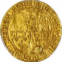 法国。亨利六世（1422-53）Salut dOr金币。