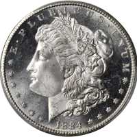 1884-CC Morgan Silver Dollar. MS-65 PL (PCGS).