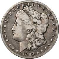 1893-CC Morgan Silver Dollar. VG-10 (PCGS).