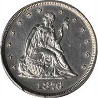 1876 Twenty-Cent Piece. Proof. Unc Details--Cleaned (PCGS).
