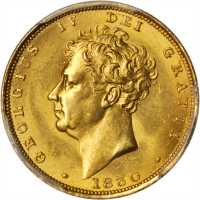 1830年英国1英镑金币。