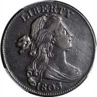 1803 Draped Bust Cent. S-248. Rarity-4+. Small Date, Small Fraction. VF Details--Environmental Damag