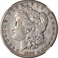 1889-CC Morgan Silver Dollar. Fine-12 (NGC).