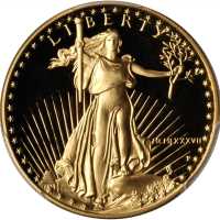 1987-P Half-Ounce Gold Eagle. Proof-68 Deep Cameo (PCGS). Secure Holder.