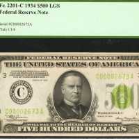 Fr. 2201-Clgs. 1934 $500 Federal Reserve Note. Philadelphia. PCGS Gem New 66 PPQ.