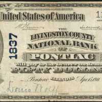 Pontiac, Illinois. $50 1902 Plain Back. Fr. 678. The Livingston County NB. Charter #1837. Very Fine.