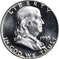 1955 Franklin Half Dollar. Proof-68 Cameo (PCGS). CAC.