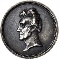 1833 Andrew Jackson Inaugural Medalet. Silver. 18.2 mm. 2.3 grams. By Anthony C. Paquet. Julian PR-3