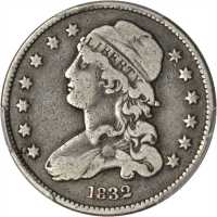 1832 Capped Bust Quarter. B-2. Rarity-2. Fine-15 (PCGS).