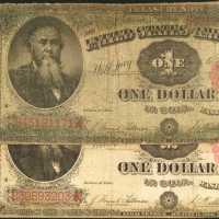 Lot of (2) Fr. 351. 1891 $1 Treasury Notes. Very Good.