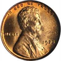 1923 Lincoln Cent. MS-65 RD (PCGS).