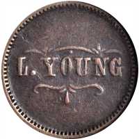 Ohio--Wooster. Undated (1861-1865) Louis Young. Fuld-975O-2a. Rarity-8. Copper. 19 mm. EF-45 BN (NGC