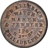 Pennsylvania--Philadelphia. Undated (1861-1865) Mahlon B. Allebach. Fuld-750B-1d. Rarity-5. Copper-N