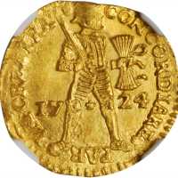 荷兰。1724年Ducat 金币。