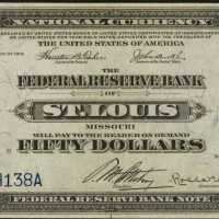 Fr. 831 (W-3030). 1918 $50 Federal Reserve Bank Note. St. Louis. PCGS Choice About New 58 PPQ.