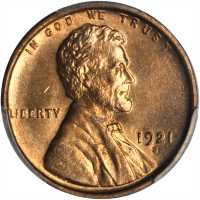 1921-S Lincoln Cent. MS-64 RD (PCGS). CAC. Secure Holder.
