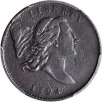 1794 Liberty Cap Half Cent. C-1a. Rarity-3.  Large Edge Letters. VF-30 (PCGS).