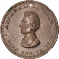 1860 Abraham Lincoln. DeWitt-AL 1860-46. Composition. 27 mm. MS-68 (NGC).