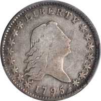 1795 Flowing Hair Half Dollar. O-113a, T-14. Rarity-3. Two Leaves, A/E in STATES. VG-8 (PCGS).