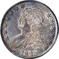 1825 Capped Bust Half Dollar. O-116. Rarity-3. AU-53 (PCGS).