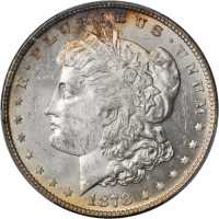 1878 Morgan Silver Dollar. 7/8 Tailfeathers. VAM-38. Strong, 7/5 Tailfeathers. MS-63 (PCGS).