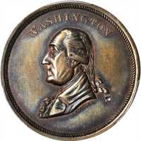 Undated (ca. 1864) Washington - He Lived for His Country Medal. Copper. 28 mm. Musante GW-681, Baker