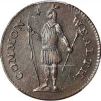 1787 Massachusetts Cent. Ryder 3-G, W-6090. Rarity-3-. Arrows in Left Talon. AU-58 (PCGS).