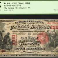 Allegheny, Pennsylvania. $5 1875. Fr. 401. The German NB. Charter #2261. PCGS Very Fine 30 Apparent.