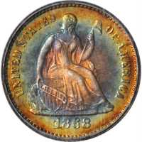 1868 Liberty Seated Half Dime. Proof-64 (PCGS). OGH.