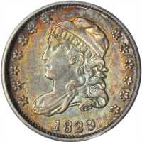 1829 Capped Bust Half Dime. LM-13.1. Rarity-1. EF-45 (ANACS).
