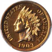 1903 Indian Cent. Proof-65 RD (PCGS).