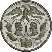 1864 Abraham Lincoln. DeWitt-AL 1864-1. White metal. 42 mm. MS-63 (NGC).