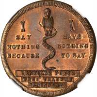 1884 Grover Cleveland. DeWitt-GC 1884-11. Copper. 28 mm. MS-65 RB (NGC).