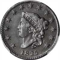 1825 Matron Head Cent. N-9. Rarity-2. EF Details--Environmental Damage (PCGS).