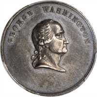 Undated (ca. 1861) Time Increase His Fame Medal. Silver. 27 mm. Musante GW-442, Baker-91A. AU-55 (PC