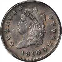 1810 Classic Head Cent. S-282. Rarity-2. EF Details--Environmental Damage (PCGS).