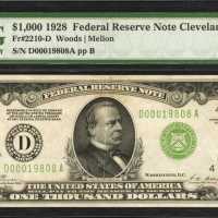 Fr. 2210-D. 1928 $1000 Federal Reserve Note. Cleveland. PMG Choice Extremely Fine 45 EPQ.