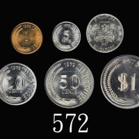1968-87年新加坡镍币1仙 - 1元，一组六枚评级品1968-87 Singapore set of 1 Cent - $1 nickel coins. SOLD AS IS/NO RETURN.