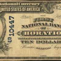 Horatio, Arkansas. $10 1902 Plain Back. Fr. 630. The First NB. Charter #10447. Fine.