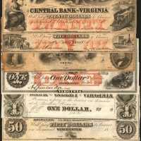 Lot of (7) Obsolete Banknotes from Virginia. Very Fine to Choice Uncirculated.