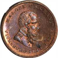 1868 Ulysses S. Grant. DeWitt-USG 1868-35. Copper. 24 mm. MS-63 RB (NGC).