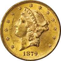 1879-S Liberty Head Double Eagle. MS-62 (PCGS).