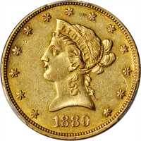 1880-O Liberty Head Eagle. AU-53 (PCGS).